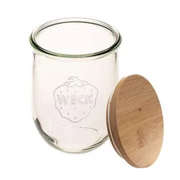 Weck Tulip Jar - 1L Glass Storage & Sourdough Starter Jar