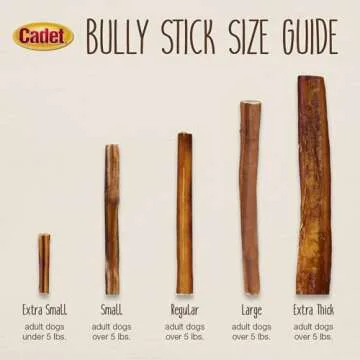 Cadet Bully Sticks for Small Dogs - Natural Beef Chews
