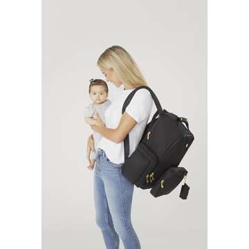 Huggies Sunshine Pack Diaper Backpack, Cognac Leather, One Size