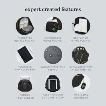 Huggies Sunshine Pack Diaper Backpack, Cognac Leather, One Size