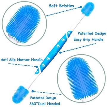 PenVinoo 360 ° Dog Toothbrush Pet Toothbrush 360 ° Finger Toothbrush Medium and Large Dogs