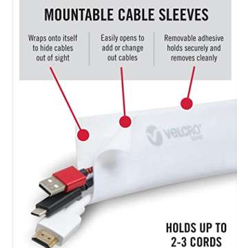 VELCRO Brand Cable Sleeves for Stylish Cable Management