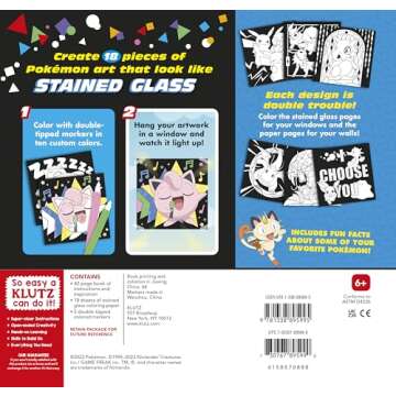 KLUTZ Pokémon Stained Glass Art Craft Kit