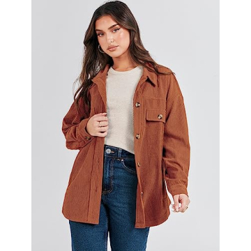 Shop ANRABESS Women’s Oversized Corduroy Shacket
