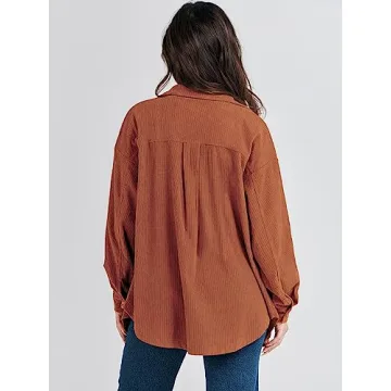 Shop ANRABESS Women’s Oversized Corduroy Shacket