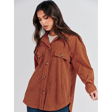 Shop ANRABESS Women’s Oversized Corduroy Shacket