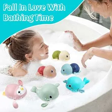 Baby Bath Toys, 6 Pack Cute Swimming Water Bath Toys for Toddlers Boy Girls Toys for 1 2 3 4 Year Ol...