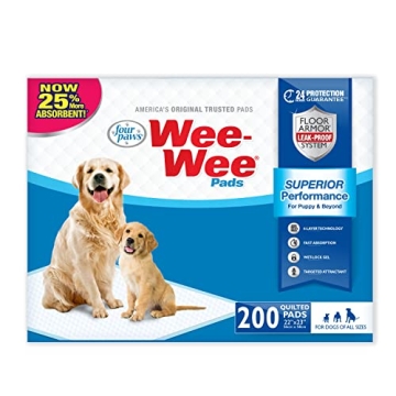 Superior Absorption Wee-Wee Pads for Dogs 200 Count