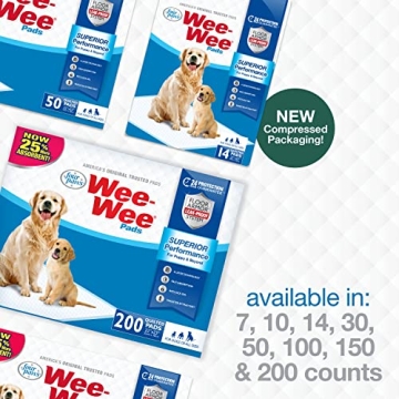 Superior Absorption Wee-Wee Pads for Dogs 200 Count