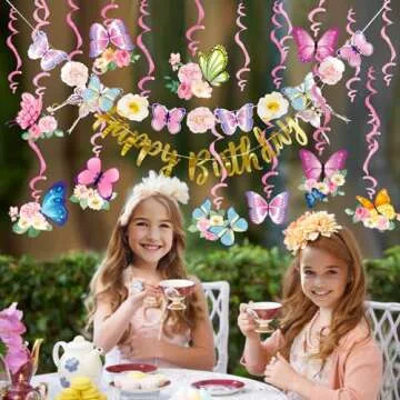 SUNBEAUTY Butterfly Birthday Decorations for Magical Events