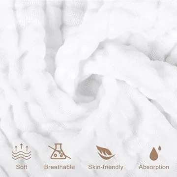 Yoofoss Muslin Baby Washcloths 10 Pack Soft Cotton Towels