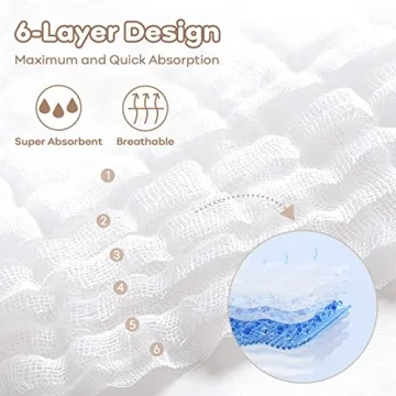Yoofoss Muslin Baby Washcloths 10 Pack Soft Cotton Towels
