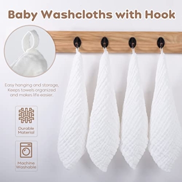 Yoofoss Muslin Baby Washcloths 10 Pack Soft Cotton Towels