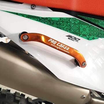 NICECNC Orange Rear Grab Lift Handle Bar Set Compatible with KTM 125-450 SX/SXF/XC/XCF 2019-2022 150-500 XCW/XCW TPI/EXC TPI/EXC TPI SIX DAYS/EXC-F/EXC-F SIX DAYS 2020-2022,See Fitment