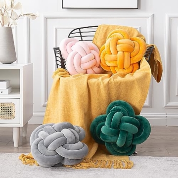 Xiashrk Knot Pillow - Soft Decorative Cushion for Couch