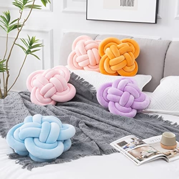 Xiashrk Knot Pillow - Soft Decorative Cushion for Couch