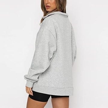 SAFRISIOR Women’s Oversized Half Zip Sweatshirt Stylish Pullover