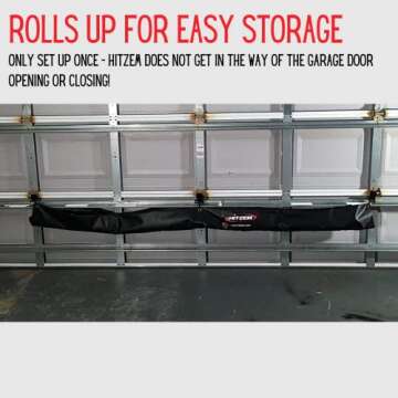 HITZEM: Baseball Net & Softball Net - Hitting/Pitching Net - Practice Batting Net Attaches and Hangs on Garage Door - Hitting Net Rolls Up for Storage - Baseball Training Equipment for Adults and Kids