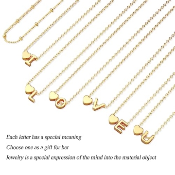 DEARMAY 14K Real Gold Bracelets for Women Trendy Dainty Gold Letter Initial Charm Bracelet Jewelry Cute Heart Simple Fashion Chain Bracelets for Women Gift A