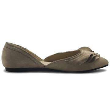 Ollio Women's Faux Suede Ballet Flats for Stylish Comfort