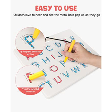 GAMENOTE Magnetic Letter Board for Kids Learning ABC