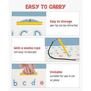 GAMENOTE Magnetic Letter Board for Kids Learning ABC