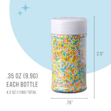 Sweets Indeed Sprinkles, Easter Sprinkles, Spring Shapes, 4 Pack, Edible Sprinkle Mix, Perfect for Cake Decorations, Baking, Ice Cream, Cookies, Cupcake Topper (Easter)