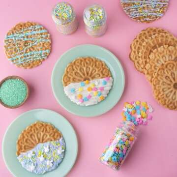 Sweets Indeed Sprinkles, Easter Sprinkles, Spring Shapes, 4 Pack, Edible Sprinkle Mix, Perfect for Cake Decorations, Baking, Ice Cream, Cookies, Cupcake Topper (Easter)
