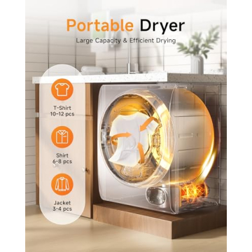 Gleedelish Portable Dryer 10 LBS 1.5 Cu.Ft Compact Solution
