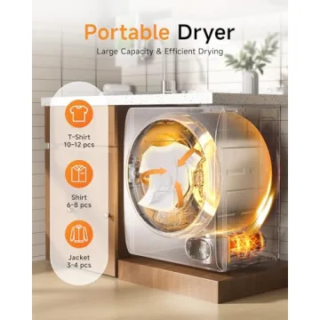 Gleedelish Portable Dryer 10 LBS 1.5 Cu.Ft Compact Solution