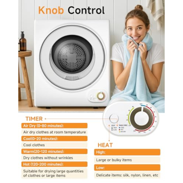 Gleedelish Portable Dryer 10 LBS 1.5 Cu.Ft Compact Solution