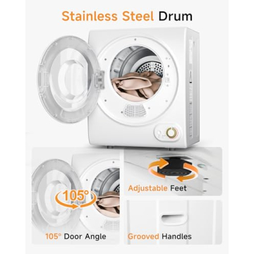 Gleedelish Portable Dryer 10 LBS 1.5 Cu.Ft Compact Solution