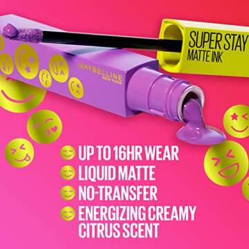 Maybelline Super Stay Matte Ink Liquid Lip Color, Moodmakers Lipstick Collection, Long Lasting, Transfer Proof Lip Makeup, De-Stresser, Mauve Nude, 1 Count