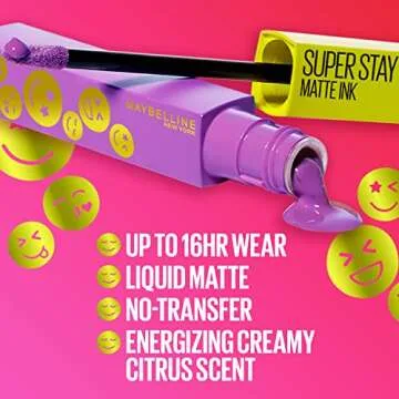 Maybelline Super Stay Matte Ink Liquid Lip Color, Moodmakers Lipstick Collection, Long Lasting, Transfer Proof Lip Makeup, De-Stresser, Mauve Nude, 1 Count
