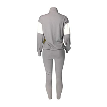 HAIJUN Women's Two Piece Sweatsuit Tracksuit Sets in Gray