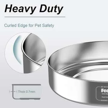 Feedoo Stainless Steel Non-Slip Dog Bowl for Easy Mealtimes