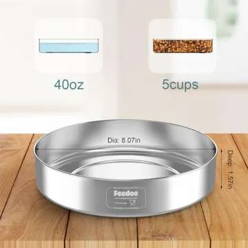 Feedoo Stainless Steel Non-Slip Dog Bowl for Easy Mealtimes