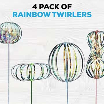 SENSORY4U Rainbow Twirler Stick - Magic Bubble Fun