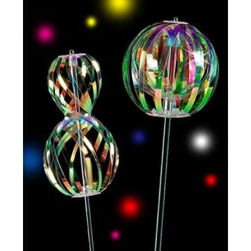 SENSORY4U Rainbow Twirler Stick - Magic Bubble Fun