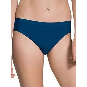 Fruit Of The Loom Womens Beyondsoft Underwear, Super Soft Designed With Comfort In Mind, Available Plus Size, Bikini - Cotton Blend - 12 Pack - Colors May Vary, 7 US