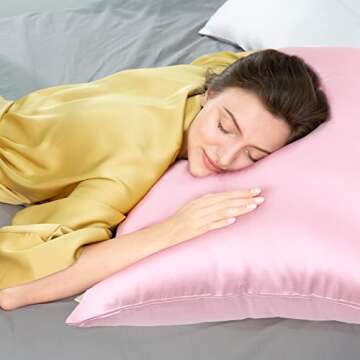 100% Mulberry Silk Pillowcase for Luxe Hair & Skin