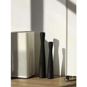 AETVRNI Black Floor Vase 20" Tall Ceramic Vases Large,Skinny Long Matt Vase for Pampas Grass,Modern Minimalist Style Flower Vase for Home Decor Office Decoration,Centerpieces