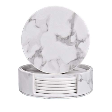 WAYIFON Premium PU Leather Coasters - Stylish Protection