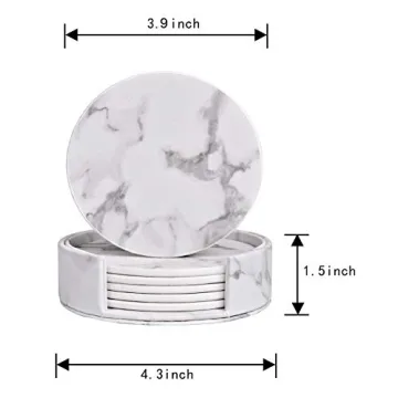 WAYIFON Premium PU Leather Coasters - Stylish Protection