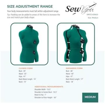 Dritz Sew You Adjustable Dress Form, Medium