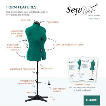 Dritz Sew You Adjustable Dress Form, Medium