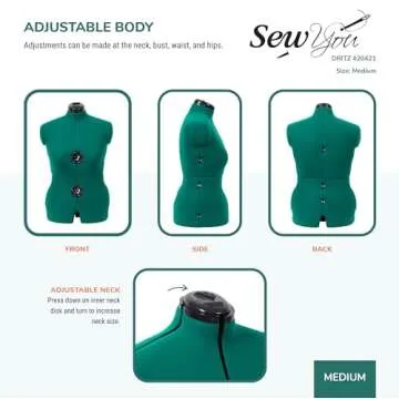 Dritz Sew You Adjustable Dress Form, Medium