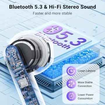 Bluetooth 5.3 Wireless Earbuds with Noise Cancelling