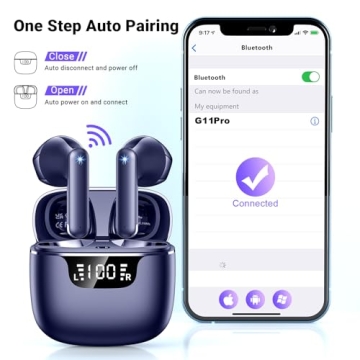 Bluetooth 5.3 Wireless Earbuds with Noise Cancelling