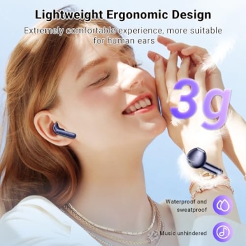 Bluetooth 5.3 Wireless Earbuds with Noise Cancelling